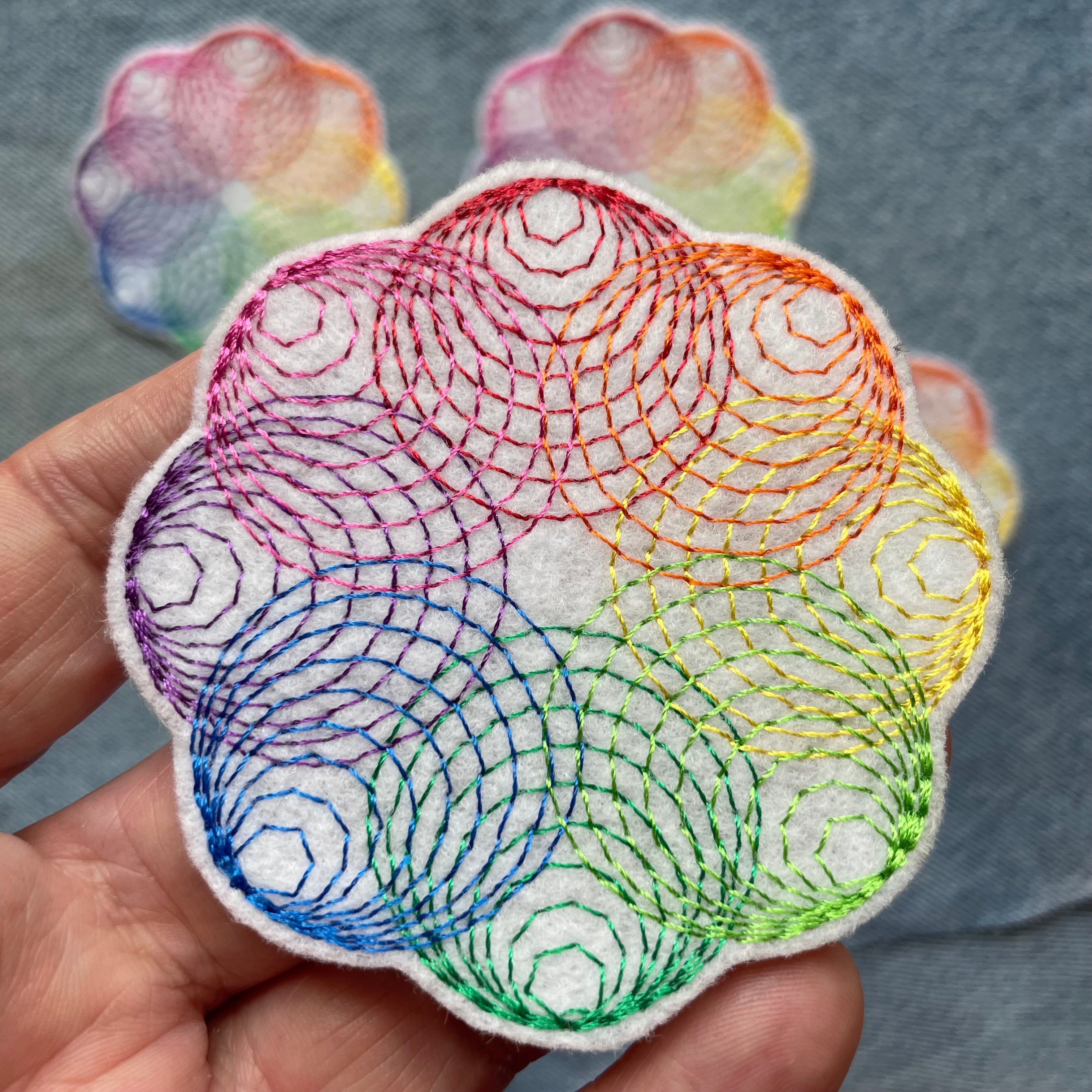 Color Wheel Patch — White – Southern Fried Stitching